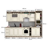 Bucatarie LEEA ART FRONT MDF SPARX 340C K002 / decor 210